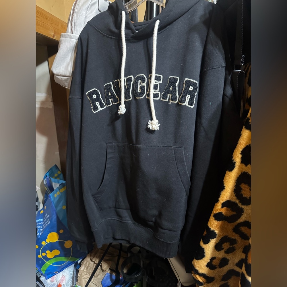 RAW GEAR MENS Classic Black Hoodie